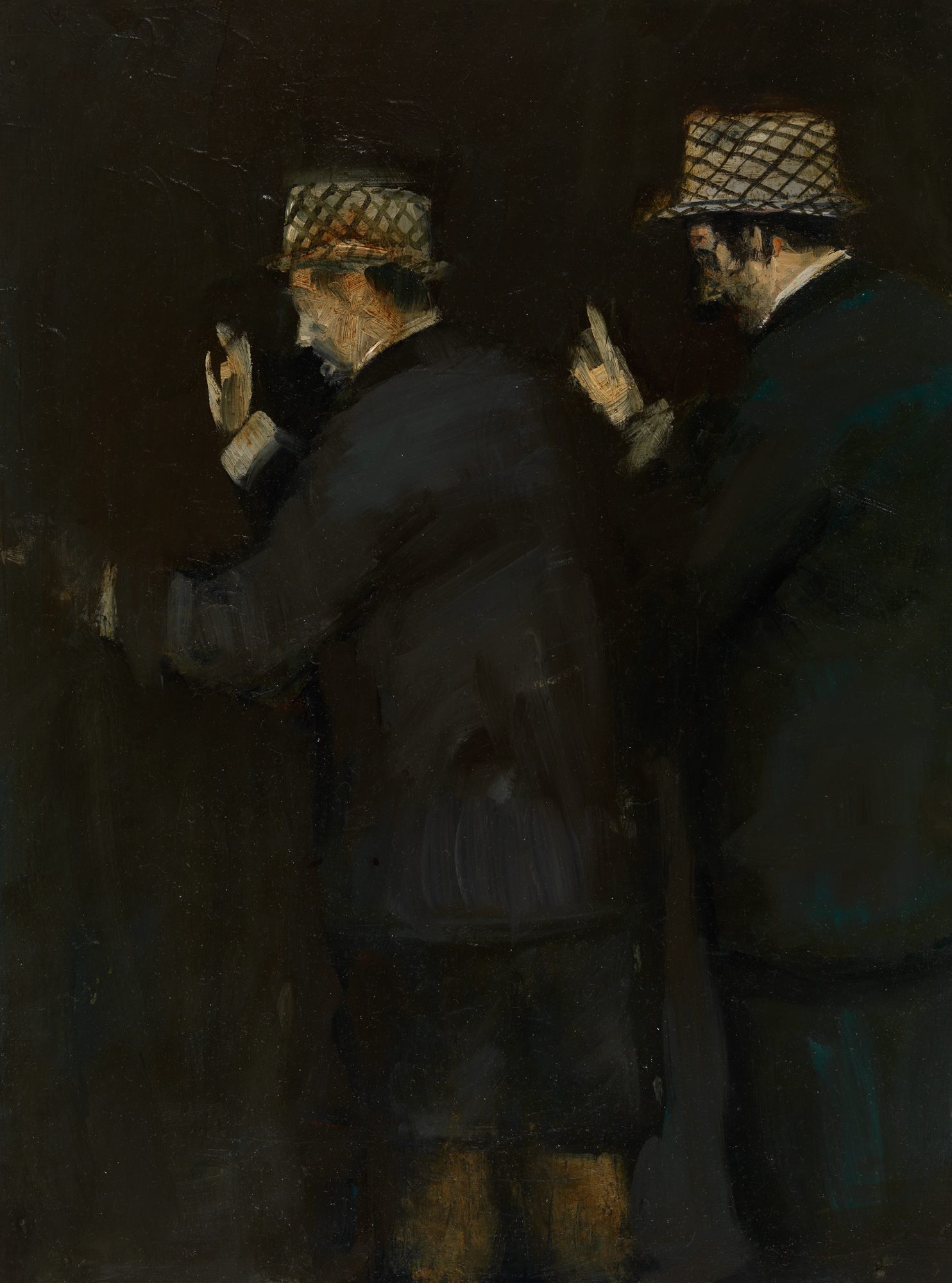 Two Men Against the Wall