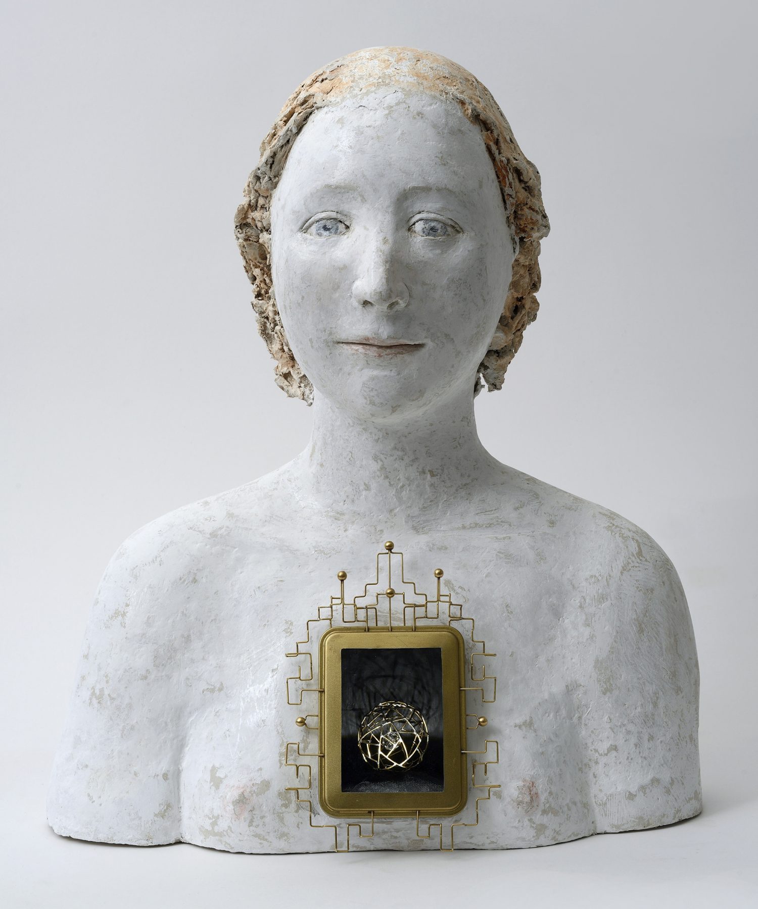 Buste Reliquaire avec Boule Eclairee by Agnes Baillon & Eric De Dormael