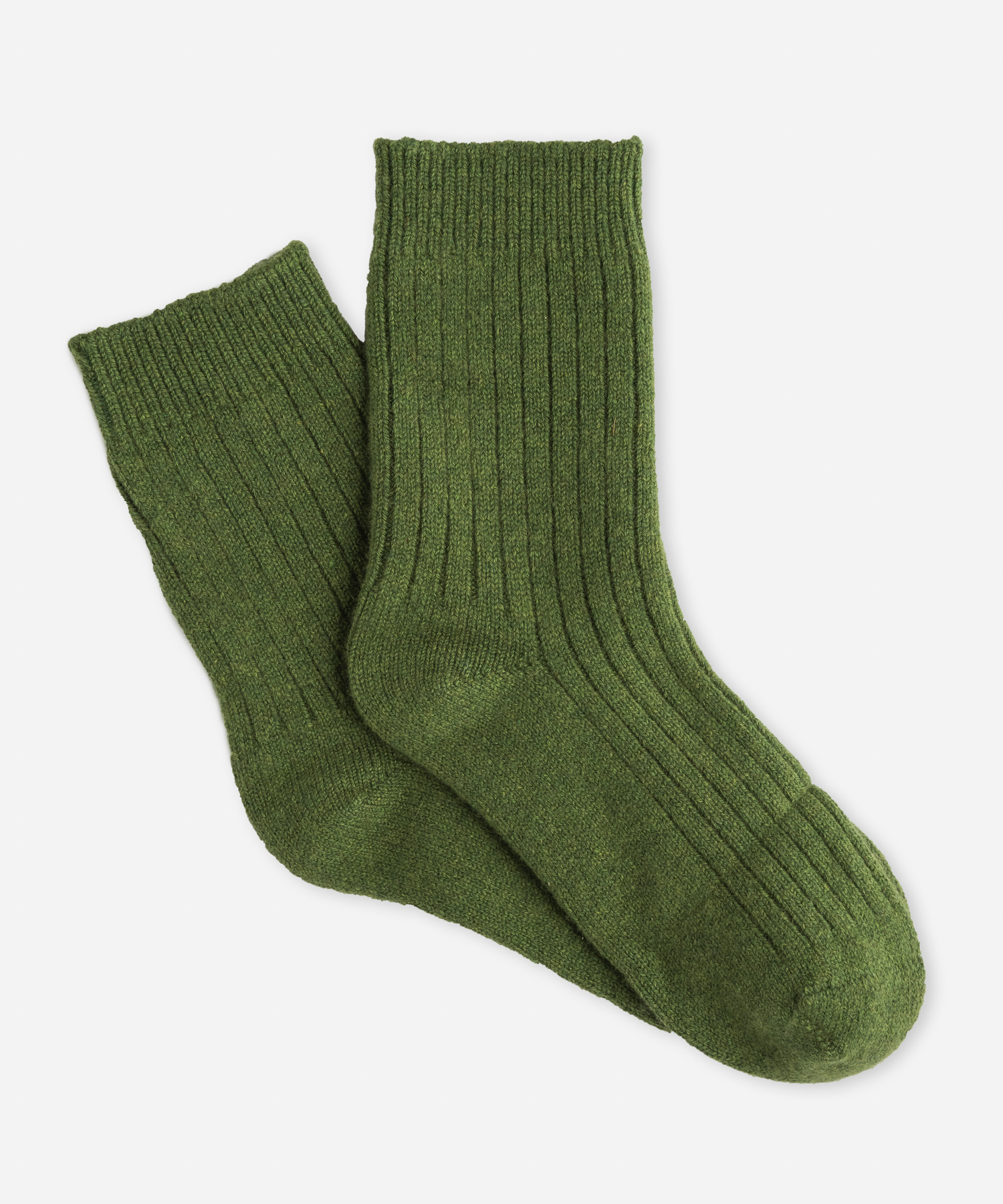 Ribbed Crew Socks Green :: Obsolete