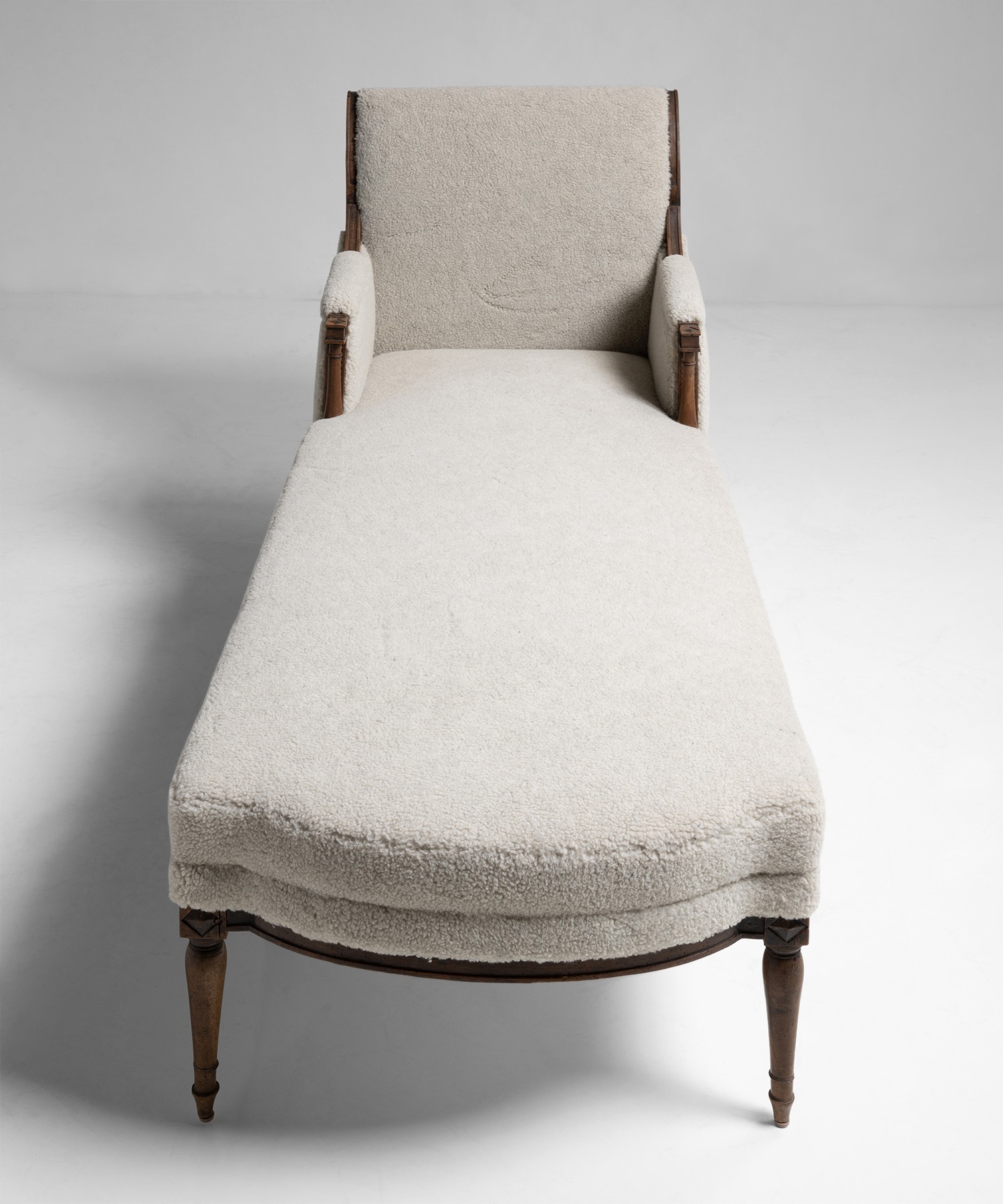 Extra Long Daybed / Lounge in Faux Shearling Obsolete