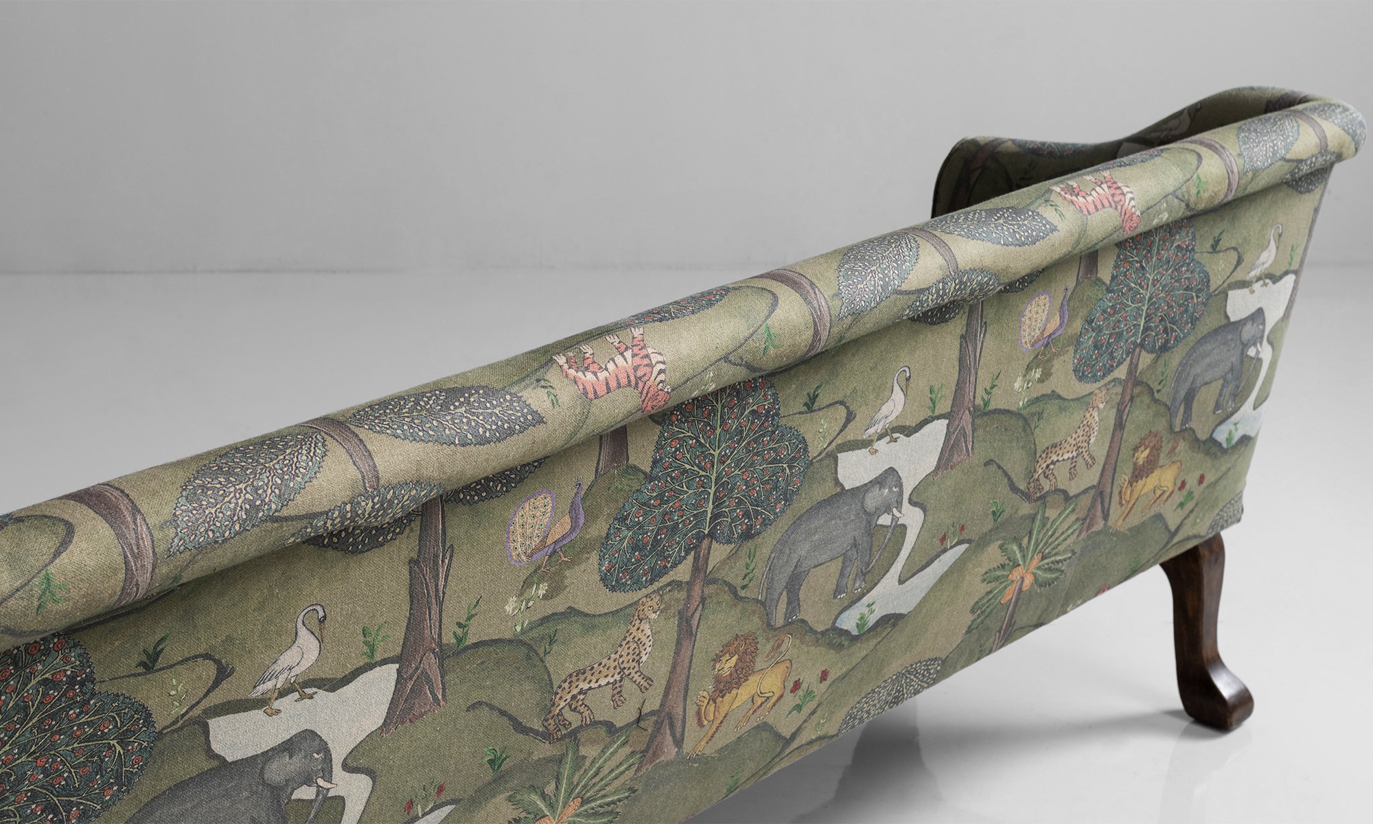 Victorian Sofa in Linen Jungle Print by James Malone Obsolete