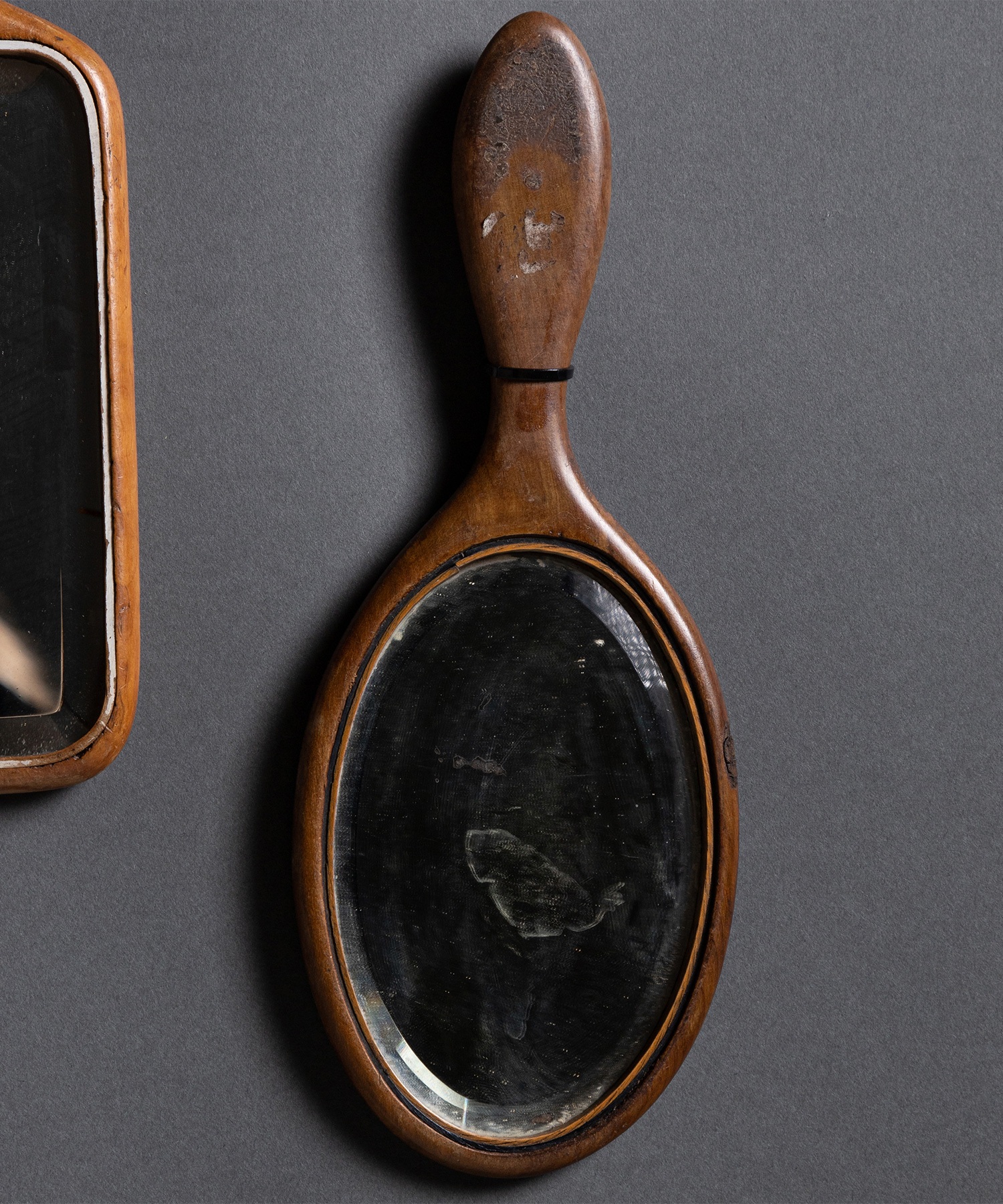 Set of (28) Wooden Hand Mirrors Obsolete