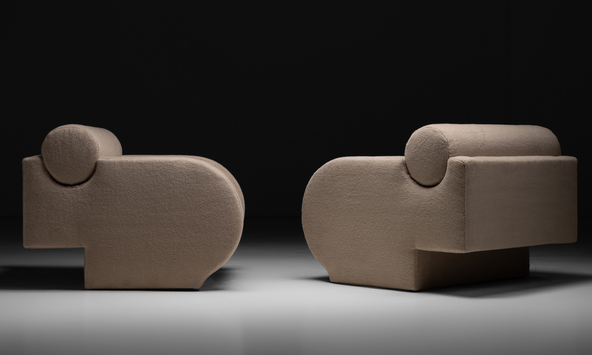 Vladimir Kagan Chairs in Rosemary Hallgarten Wool Blend Obsolete