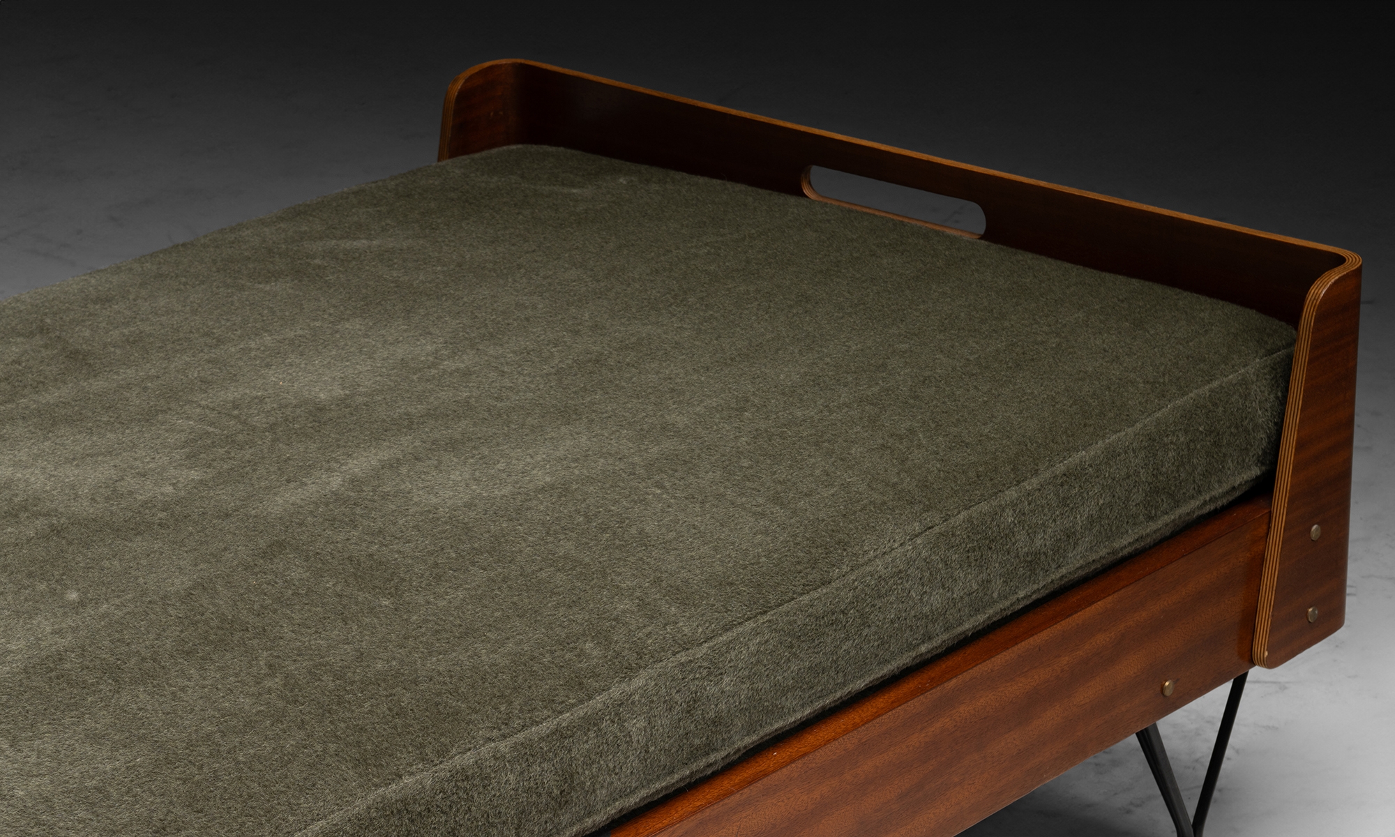 Teak Daybed by Rima in Rosemary Hallgarten Wool Obsolete